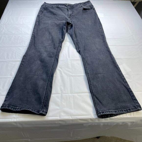 Ashley Stewart Denim - Ashley Stewart Black Perfect Skinny Bootcut Jeans Size 18R